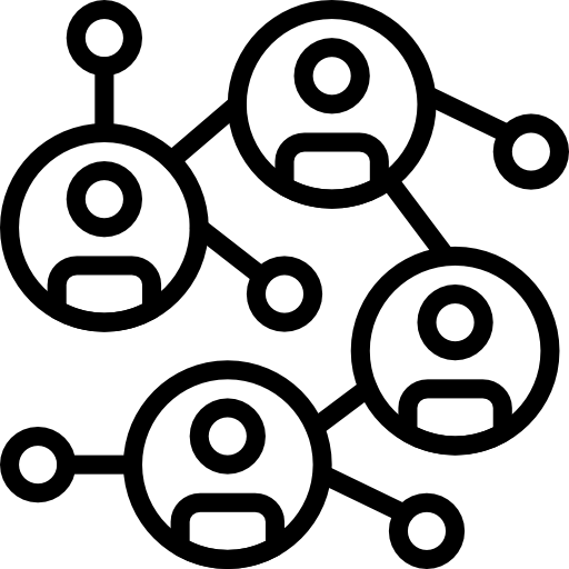 Icon für Netzwerk und Austausch